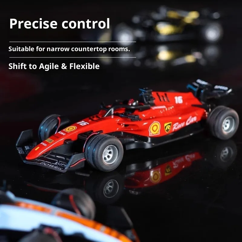 

1:64 Scale Mini RC Racing Car Toy with Adjustable Three-Speed Remote Control And Cool Lights Alloy Model Car for Kids And Adults