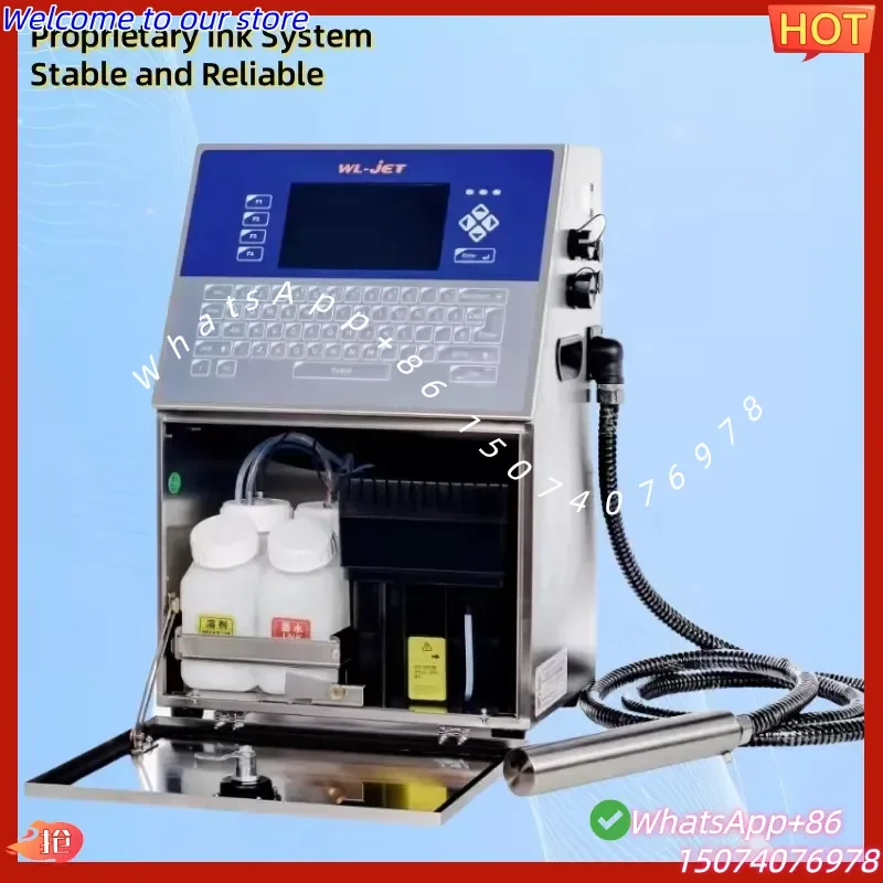 2026 Industrial Inkjet Coding Machine Printing Production Date Product Information on Food Packaging Bag Glass Bottle for