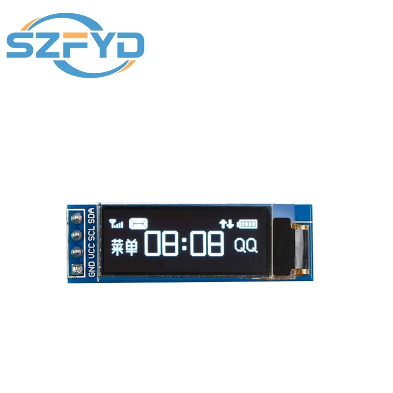 0.91 Inch 128x32 IIC I2C White / Blue OLED LCD Display DIY Module SSD1306 Driver IC DC 3.3V 5V For Arduino
