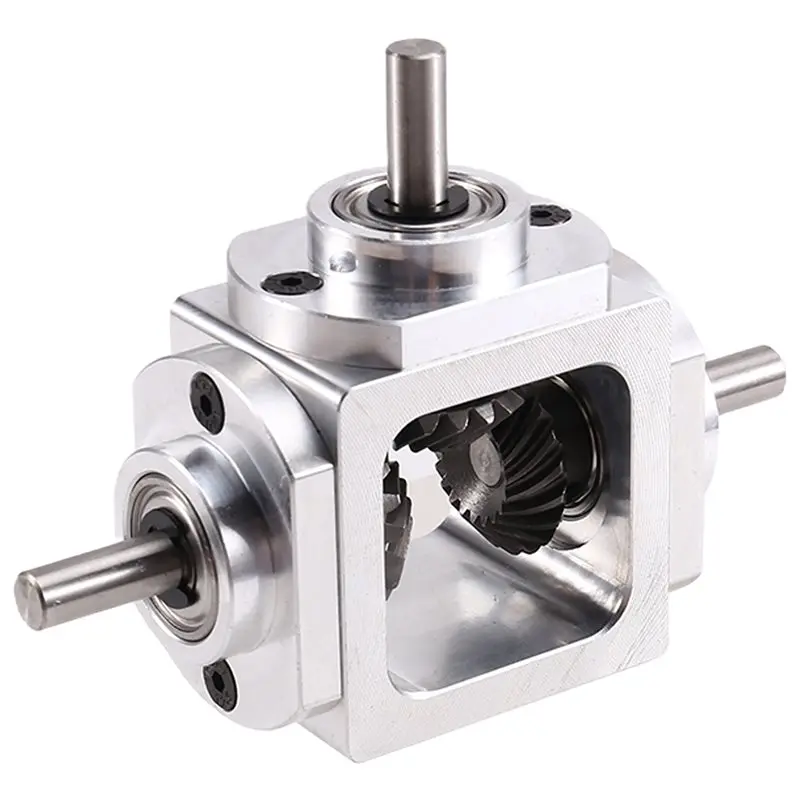 2X Gearbox 90 Degree Right Angle Bevel Gear-Box With Mounting Hole 1:1 Shaft 1 Module 20 Teeth Bevel Gear B-A21R
