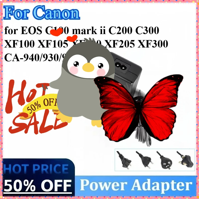 

New High Quality AC Power Adapter CA-940 950 930 for Canon EOS C100 Mark II C200 C300 XF200 XF205 XF100 XF105