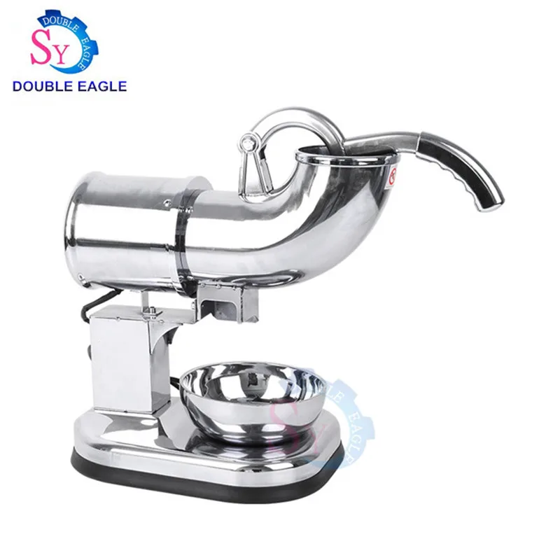 Mesin pembuat kerucut salju baja tahan karat elektrik 110v 220v bilah ganda Desktop efisiensi tinggi/peralatan cukur blok es