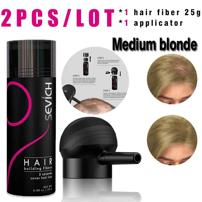 SEVICH Haarpoeder Set Cover Schaars Haar Of Kaal Vlekken Haaruitval Hergroei Behandeling Keratine Haarvezel Poeder Applicator