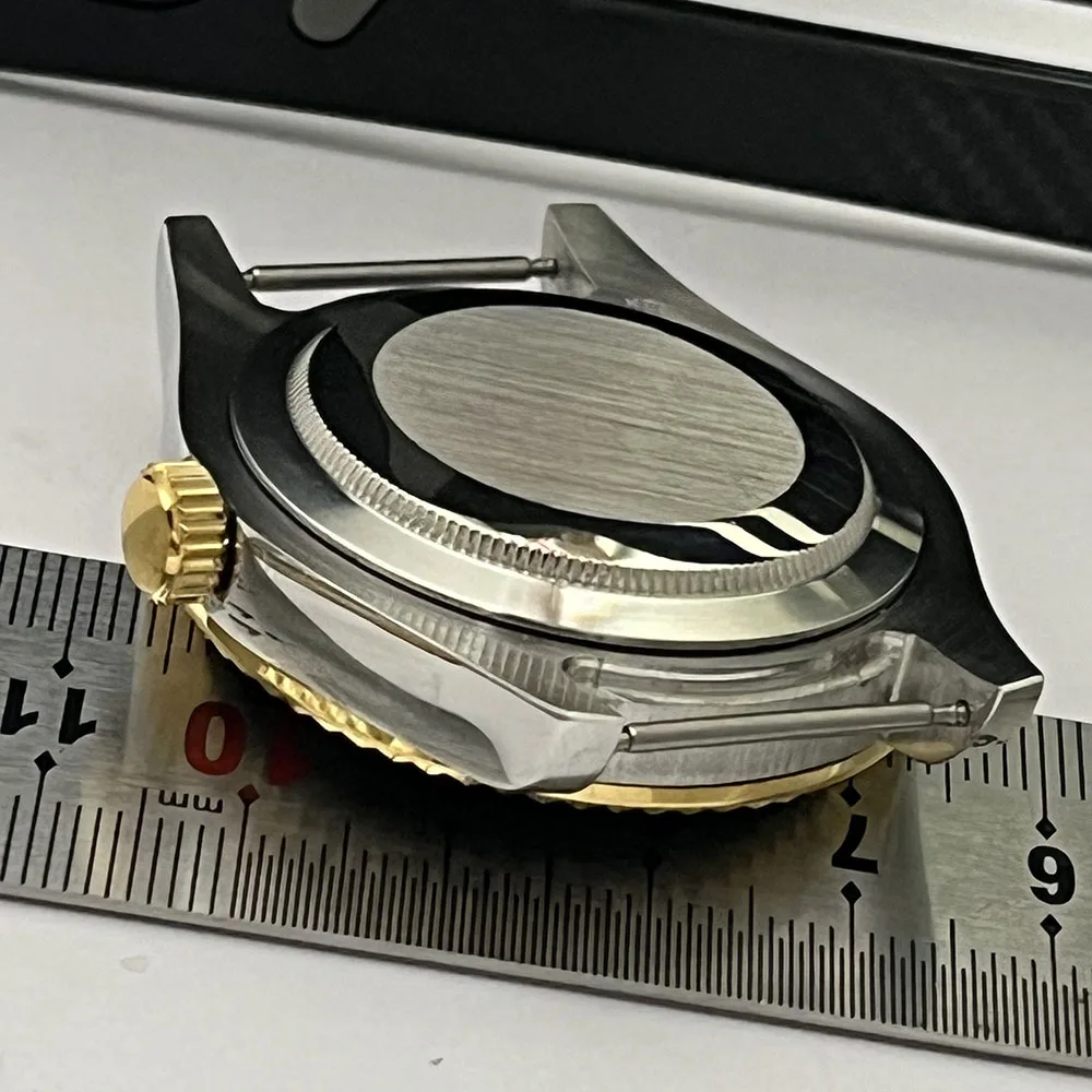 39MM NH35 광택 룸 골드 쉘, 스테인레스 스틸 밀봉 뒷면 커버, 8212 ST1612 모션 날짜, 스틸, 20MM 폭