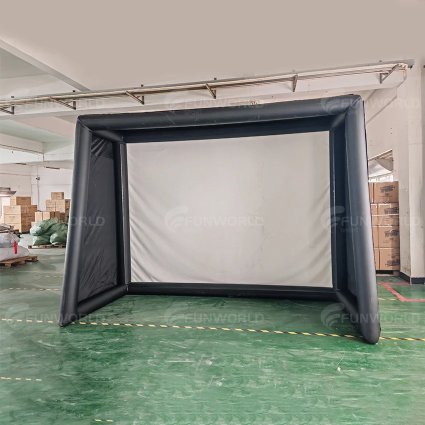 أسود نفخ خيمة الغولف ضرب خليج محاكاة الشاشة الضميمة للبيع #5