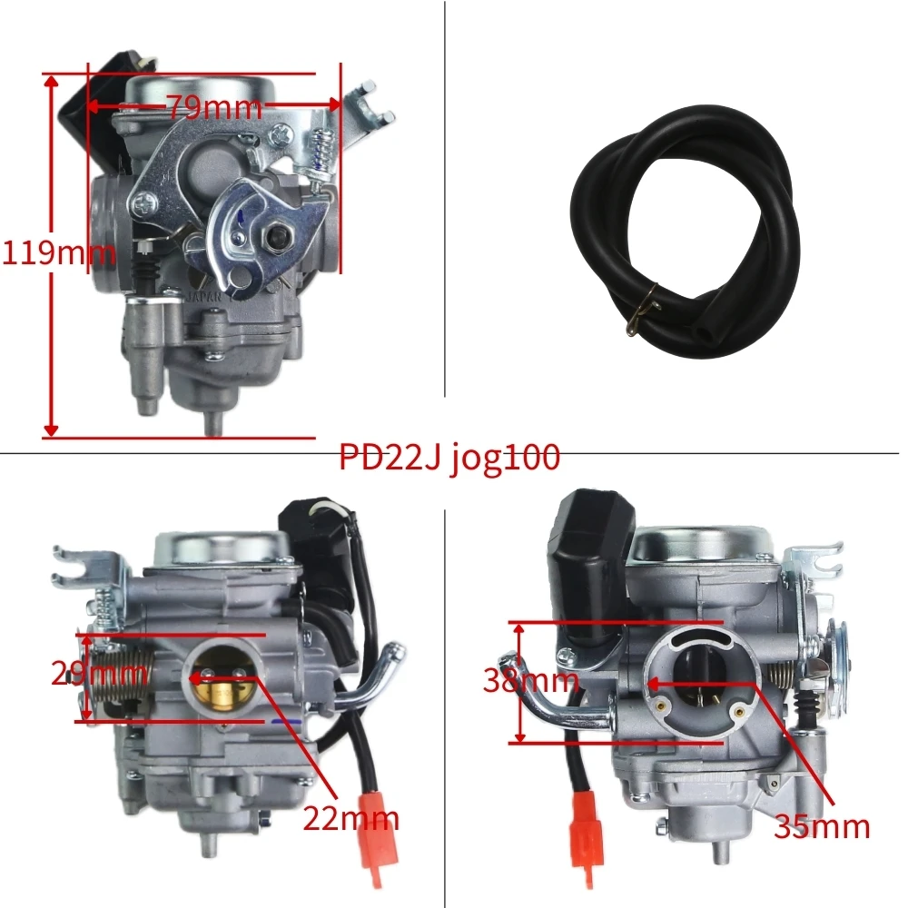 For Yamaha 100cc JOG 100 Motorcycle / Scooter JOG100 SRZ100 Carburetor  Fuel System Spare Parts FOR Qiaoge