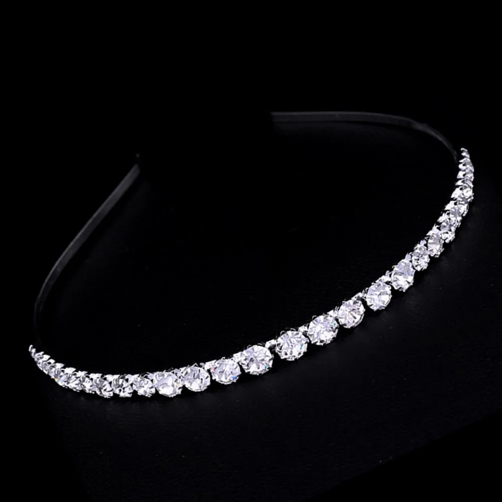 

Rhinestone Crown for Women Elegant Bridal Headwear Sparkling Wedding Tiara Lightweight Fade-Resistant Crown for Engagement