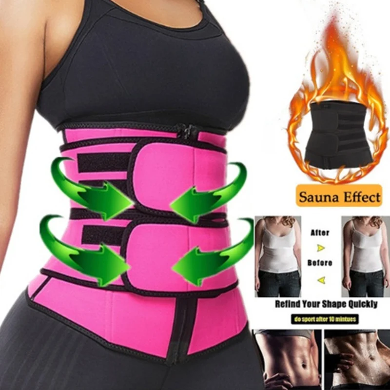 Sauna Taille Trimmer Riem Voor Vrouwen Zweet Gewichtsverlies Taille Trainer Workout Afslanken Shaper Taille Corset Faja Reductora