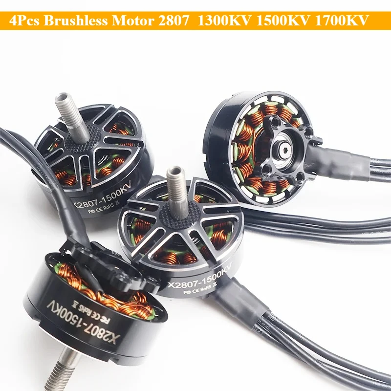 

4Pcs Brushless Motor 2807 X2807 1300KV 1500KV 1700KV 3-6S for 7inch Long Range LR7 Drones Mark4 FPV Freestyle RC FPV Parts Modle