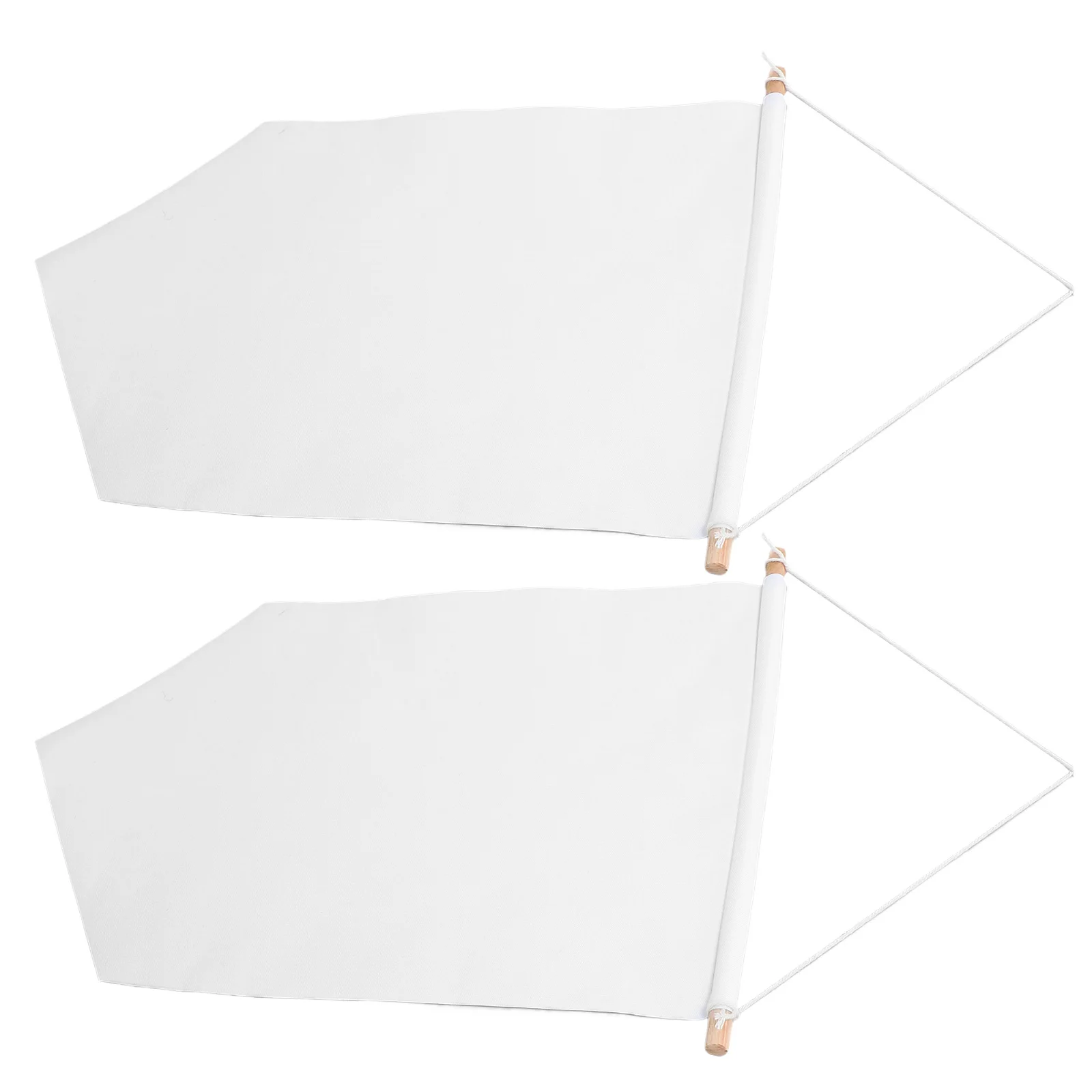 

2 Pcs Blank Garden Flag Party Accessories Flags Ordinary White Make Your Own Yard