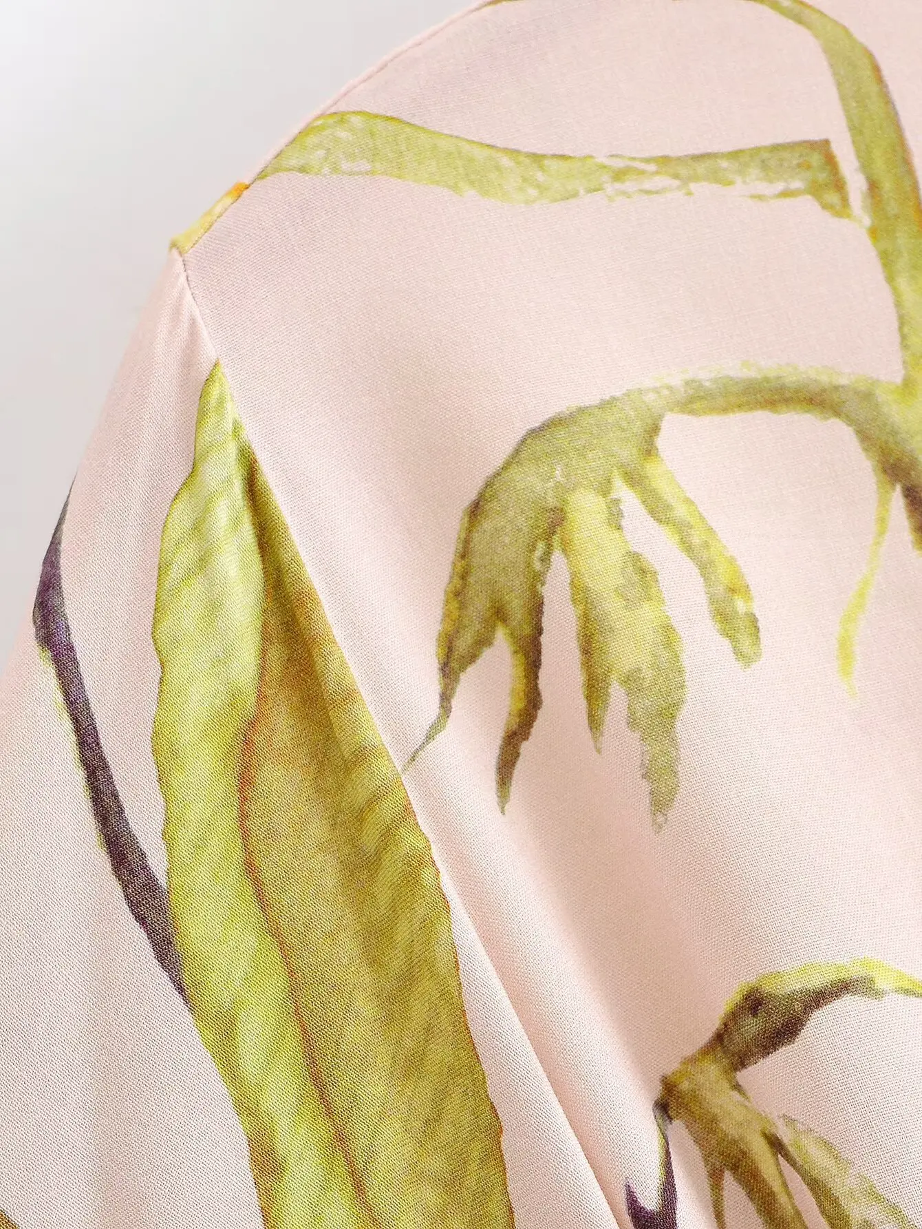 Robe mi-longue à manches longues et col en v pour femme, style Boho, imprimé Floral, avec ceinture, décontractée, pour la plage, les vacances, printemps et été, 2025