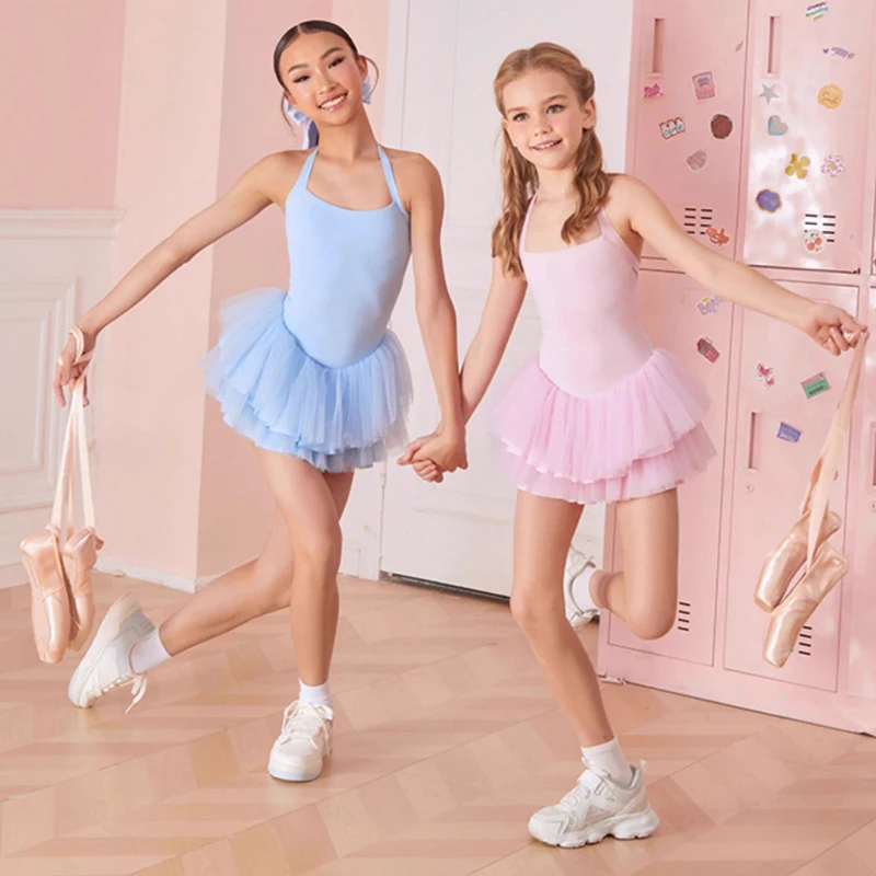 New Latin Dance Dress For Girls Sleeveless Lace Ballet Dress Kids Chacha Rumba Latin Dance Competition Costume