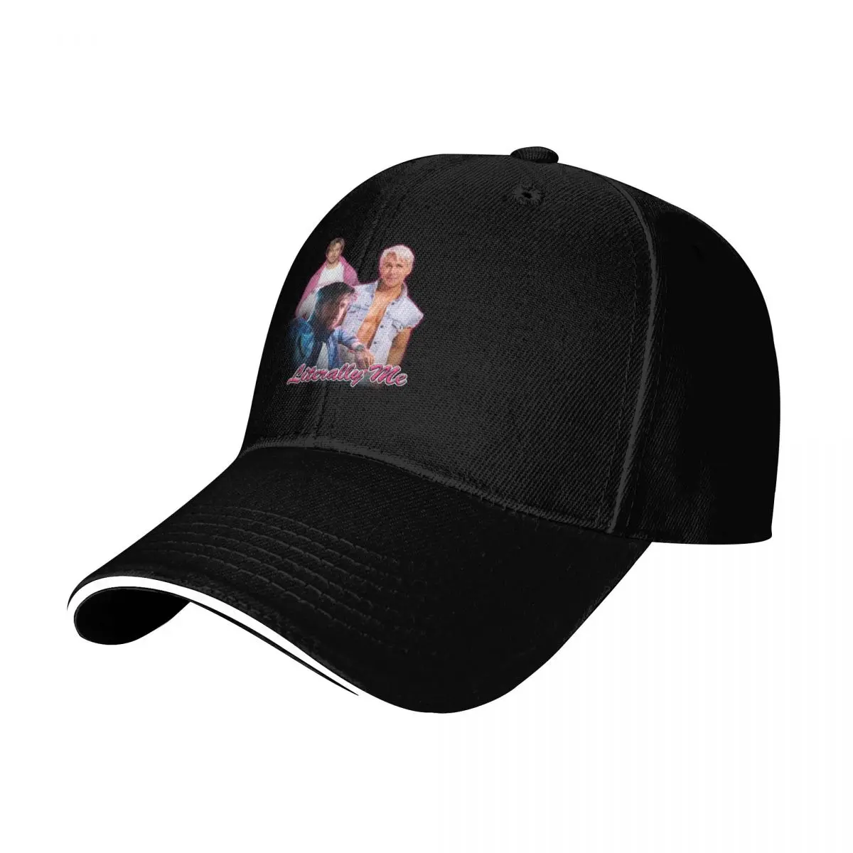 Literally Me Ryan Gosling Meme T-Shirt Baseball Cap Cotton Twill Breathable Contrast Two Tone Brim Snapback Flat Bill