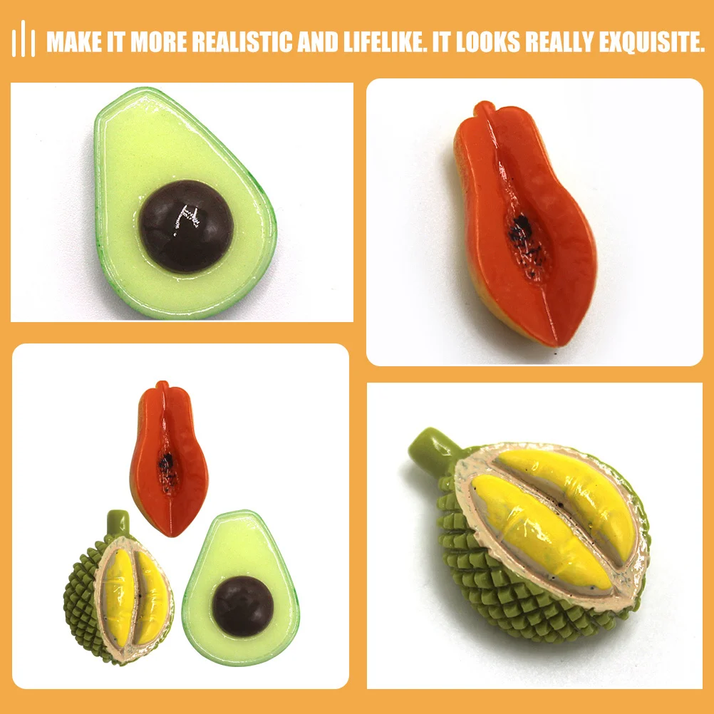 

3Pcs Resin Fruit Ornaments Simulated Mini Artificial Fruit Decoration for DIY Crafts Photo Frames Photography Props