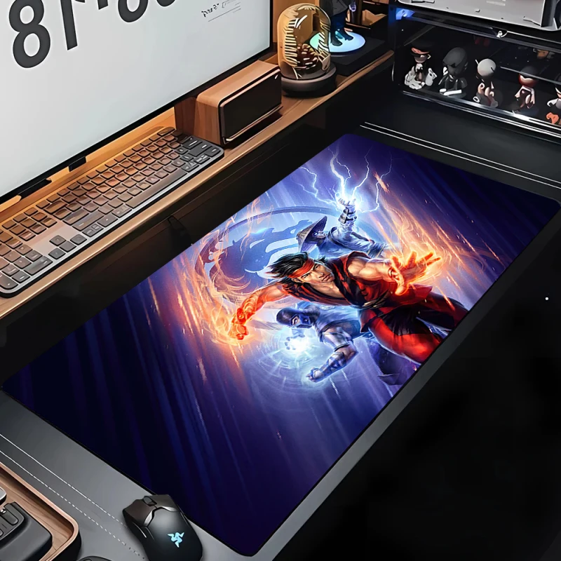 M-Mortal Kombat Gamer Keyboard Pad Xxl Non-slip Mouse Pad Gaming Pc Accessories Deskmat Cabinet Natural Rubber Mousepad 900x300