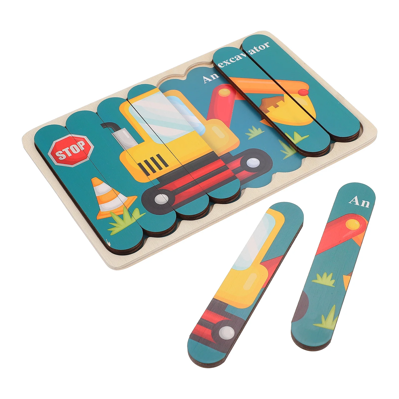 1 مجموعة أطفال الكرتون لغز التعليمية مطابقة كتلة المنطق التفكير ممارسة التعلم المبكر عصا خشبية لغز المعرفية