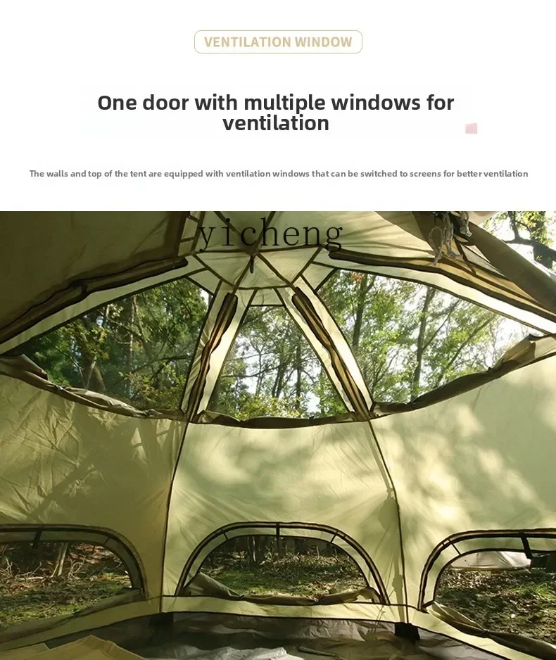 

ZZ Outdoor Mushroom Tent Fully Automatic Quick Open Portable Folding Camping Gear