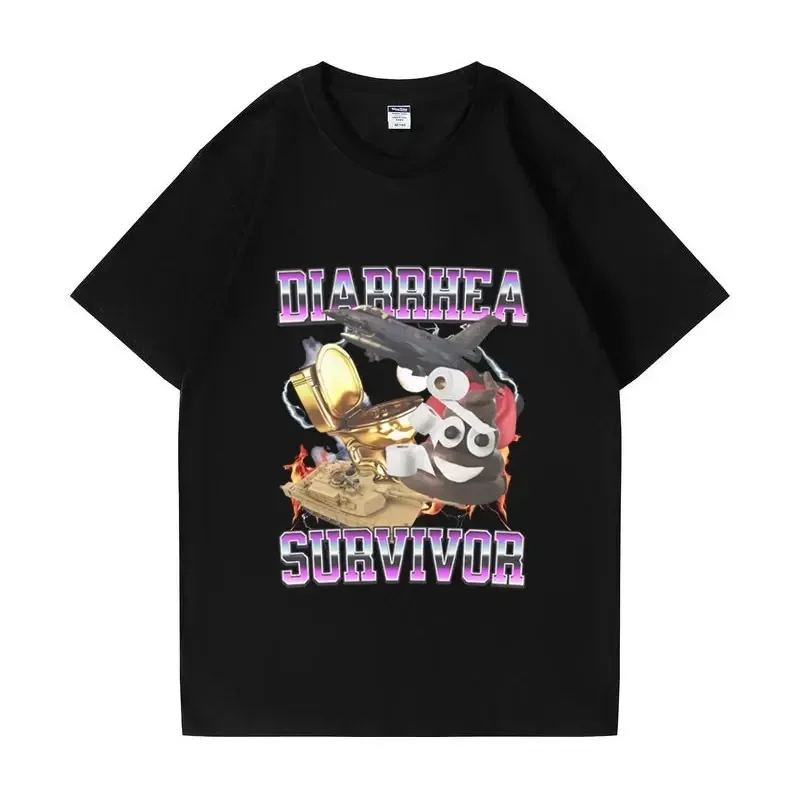 Fun meme imprimé t-shirt de haute qualité pour femmes, vêtements à manches courtes imprimés de dessins animés, surdimensionné, style rétro, streetwear à la mode