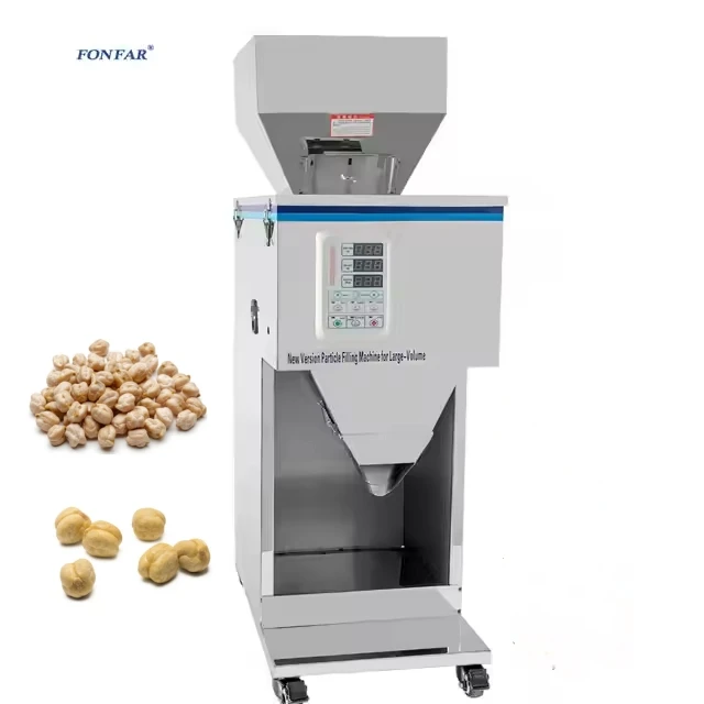 New Product Electric Granule Powder Weighing Filling Machine / Semi-automatic Corn Red Bean Hazelnut Filling Machine