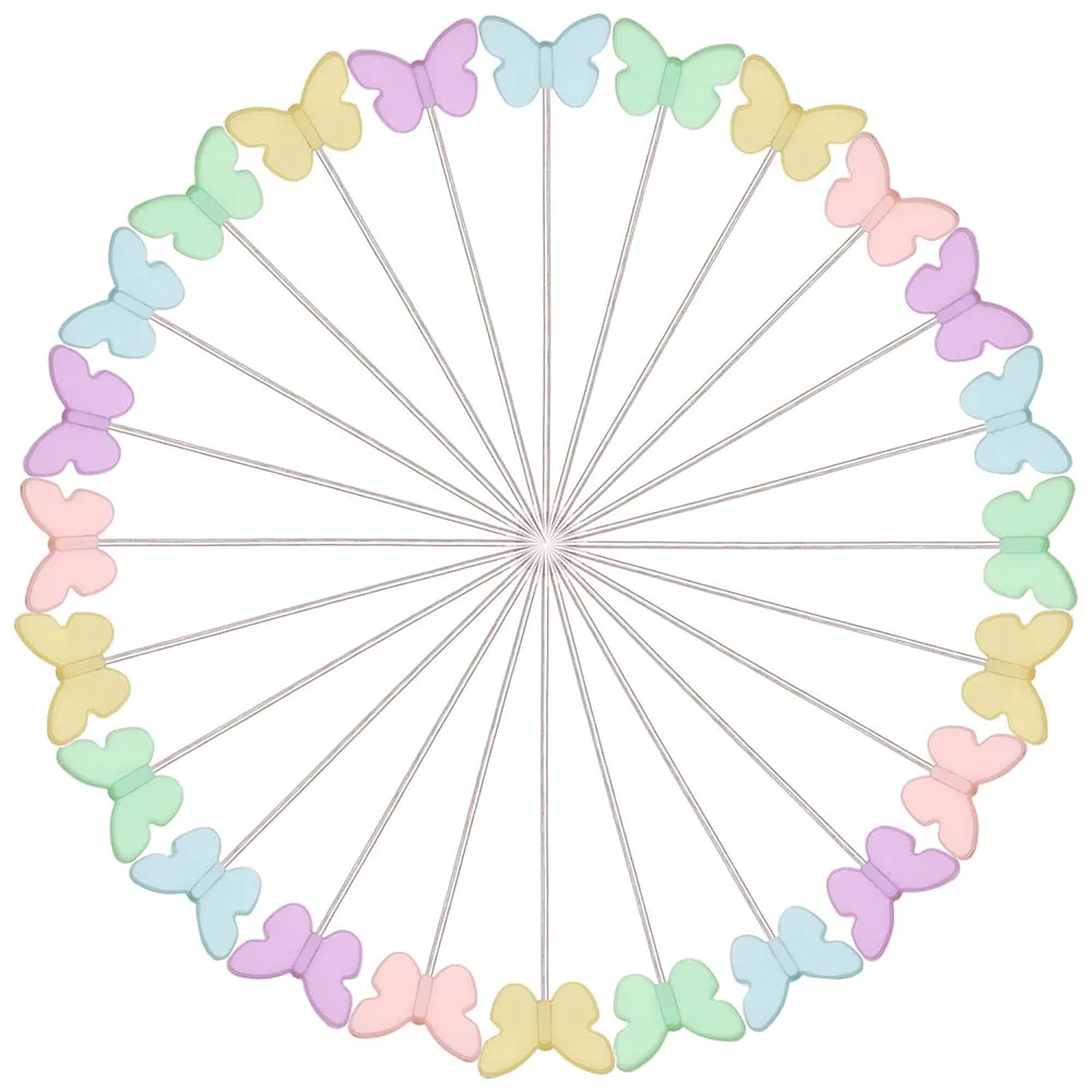 100 قطعة/صندوق الفراشات متعدد الألوان دبابيس مستقيمة ملونة الخياطة خليط تحديد المواقع إبرة دبابيس ثابتة الخياطة ماركر إبرة