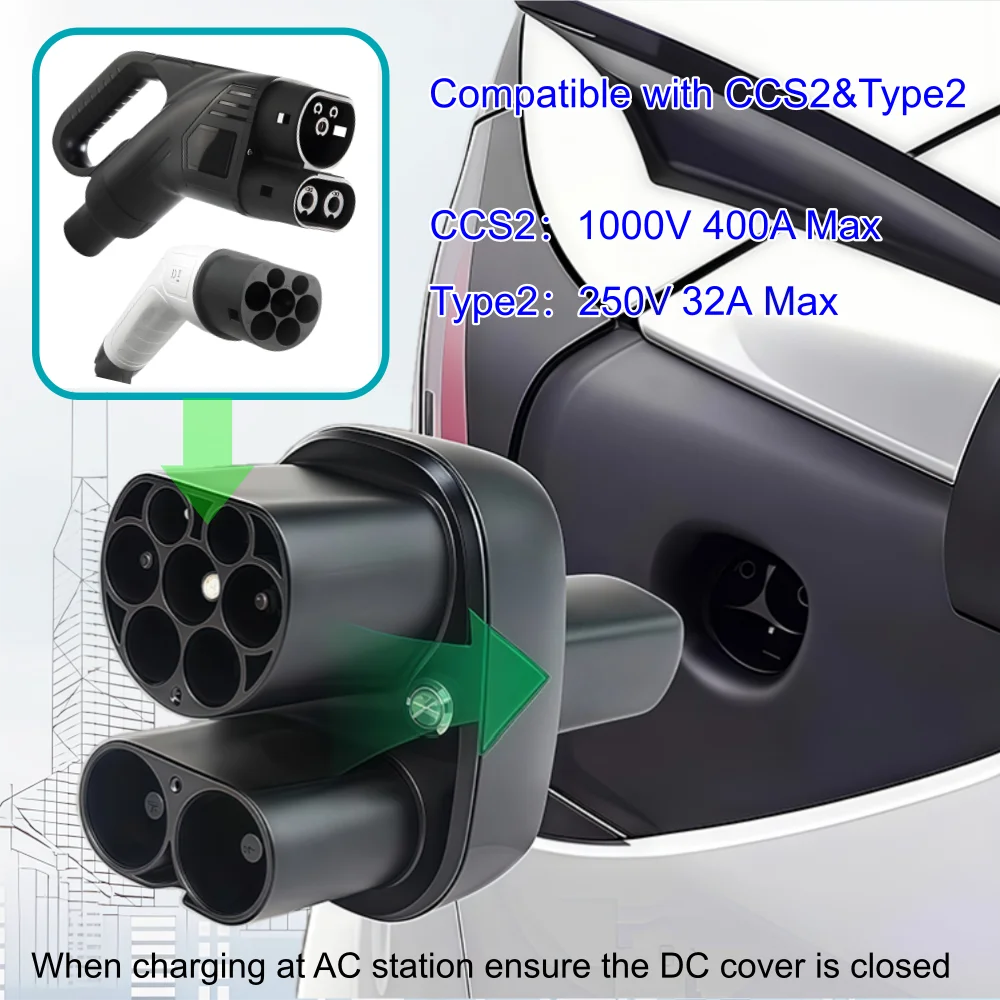 Adapter CCS2 do ładowania Tesla EV 400A CCS Combo 2 do konwertera Tesla do ładowarki samochodowej CCS2 Tesla Adaptorr