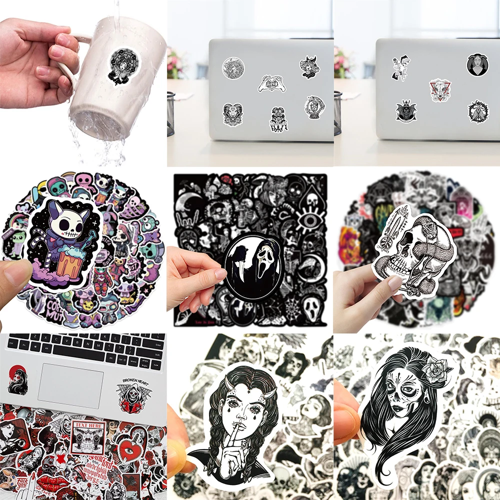 10/30/50pcs Schädel Miko Aufkleber Serie Persönlichkeit Horror Graffiti Kühlschrank Gitarre Laptop Helm Gepäck Dekoration Großhandel