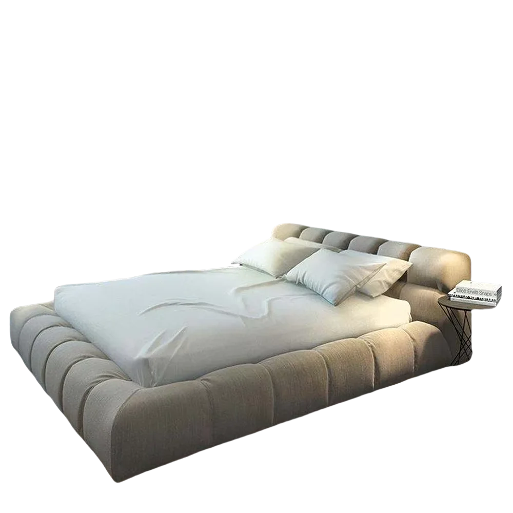

Modern Luxury Bed European King Size White Bed Soft Style Bedroom