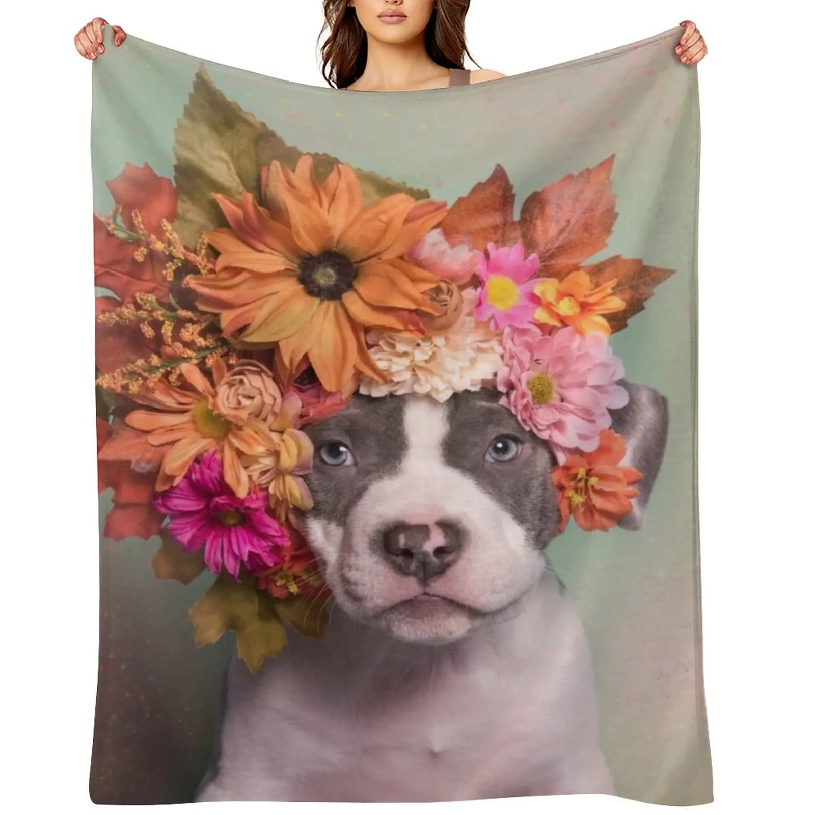 Flower Power, Doublon Throw Blanket Shaggy Warm For Baby Thin Blankets