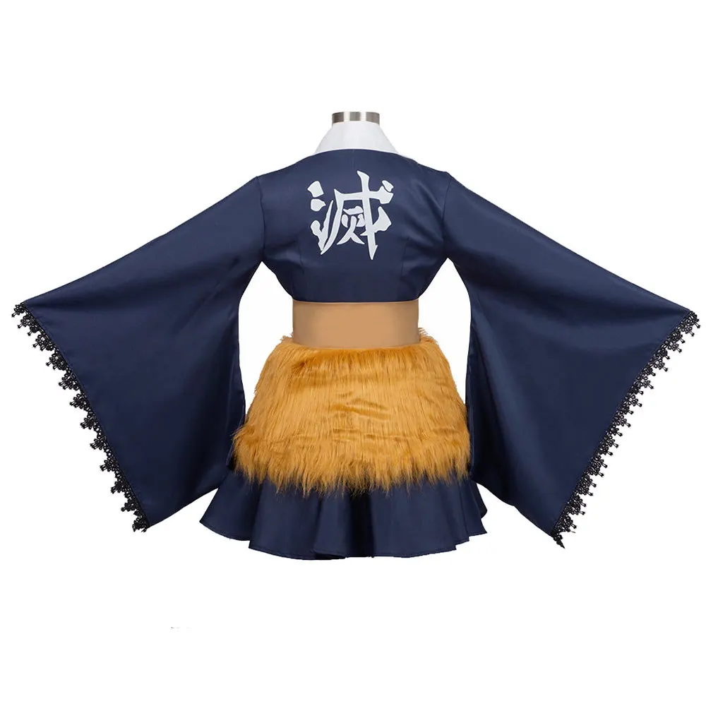 Demon Slayer: Kimetsu No Yaiba Female Cosplay Costume for Halloween, A Cosplay Maid Dress Featuring The Character of Isuke Chiba