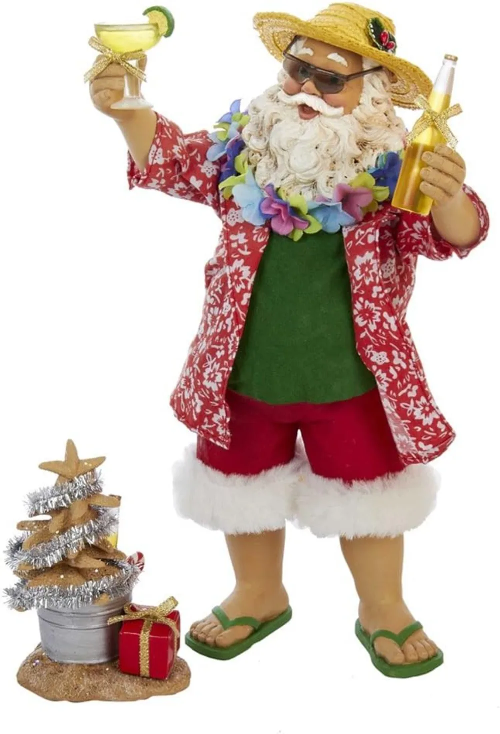 Beach Santa, 10-Inch, 2-Piece set