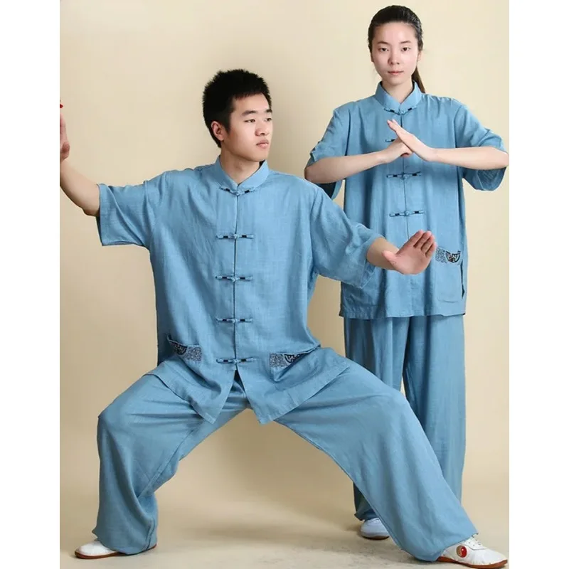 

Tai Chi Uniform Clothing Women Men Wushu Clothing Kung Fu Uniform Suit Martial Arts Uniform Outdoor Walking Morning Sprots