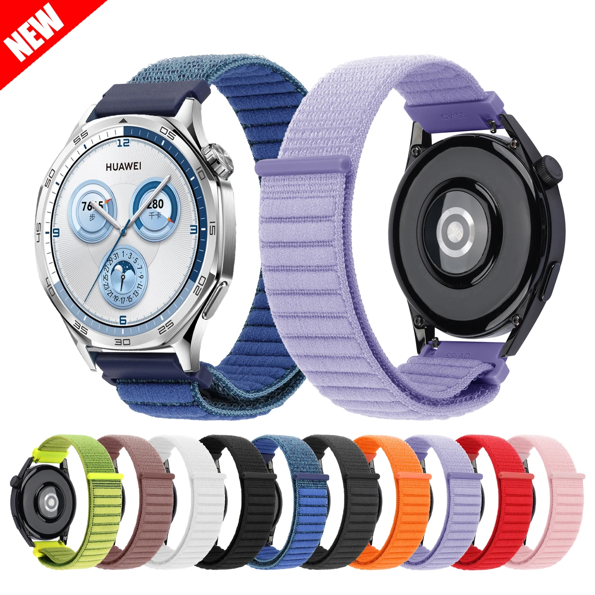 Нейлоновый ремешок 22 мм 20 мм для HUAWEI WATCH GT 5 4 pro/GT 5 4 3 46 мм с петлей GT 3 2 42 мм/плетеный браслет HONOR Magic Watch 4 GS 3i