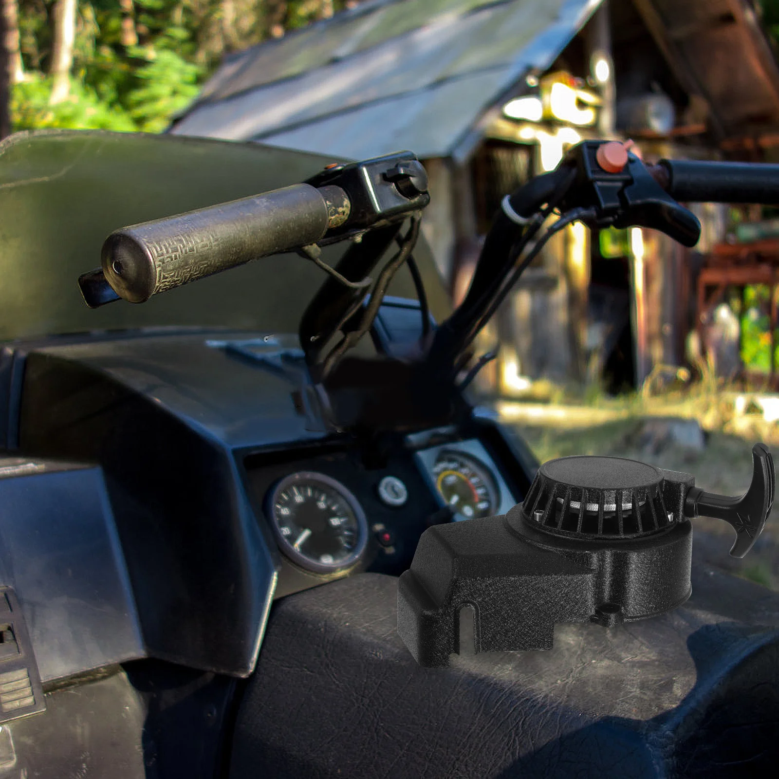 

Aluminum Alloy Starter Recoil for 47cc 49cc Two Stroke Atv Motorcycle Starter Replacement Mini Bike Accessory