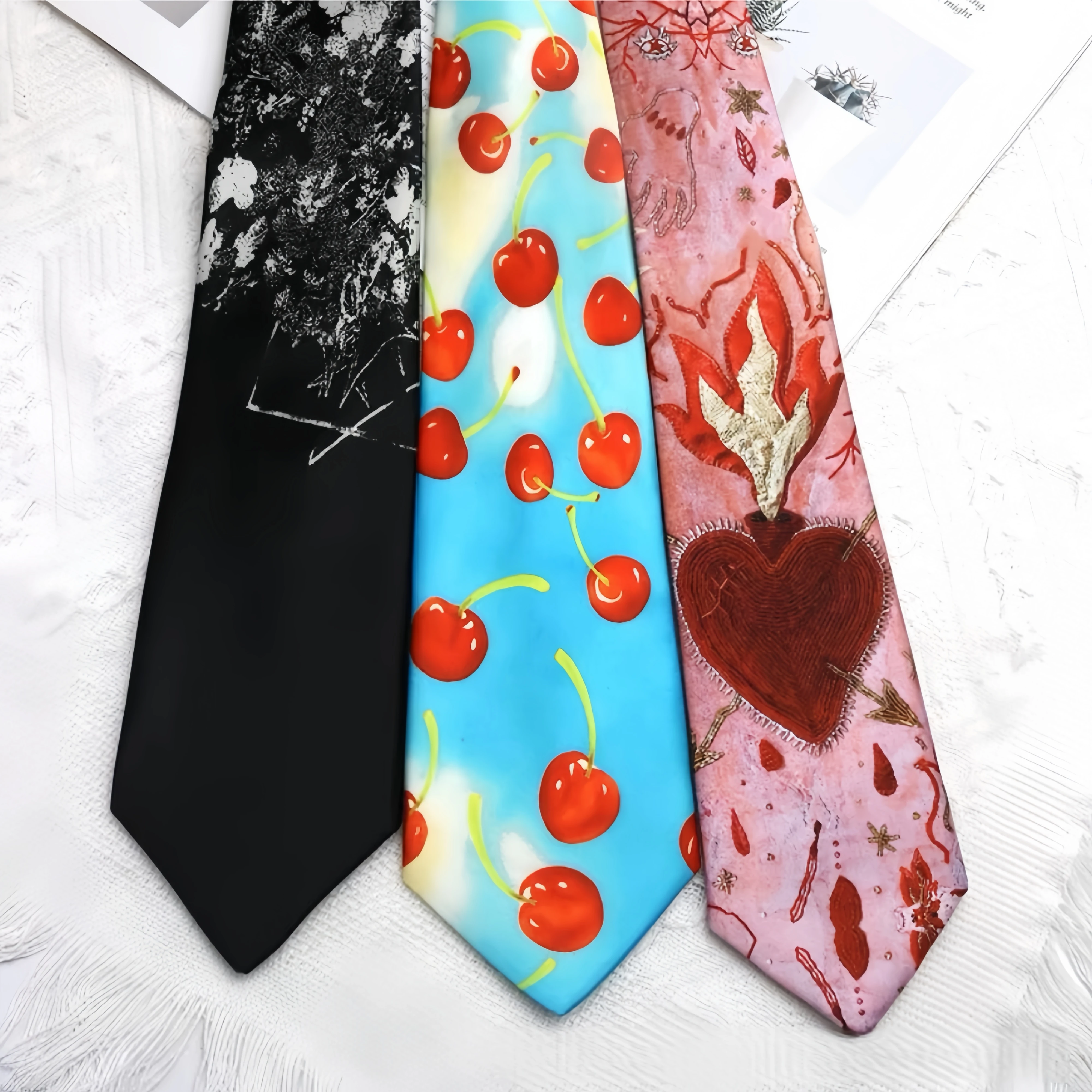 Y2K Neckties Unisex Simple Clip on Tie Security Uniform Shirt Suit Steward Matte Funeral 2000s Neck Ties Men Women Students