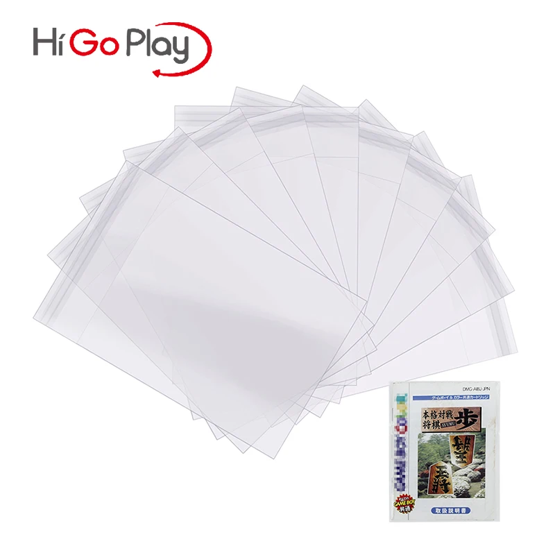 100 pieces 1 set Resealable Protective Manual Insert Bags Plastic Sleeves Bags for GBC Pouch Instructions GameCube Booklet bag