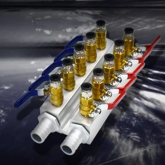 1 Inch Double Row Water Manifold Cooling Distributor For Injection Molding Machine And Mold