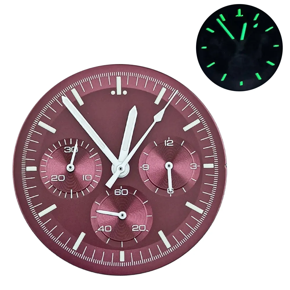 Cadran de montre Krasnoman VK63 avec logo personnalisé, accessoires de montre, cadran lumineux C3, ajustement du mouvement VK63, super vert, 32.5mm