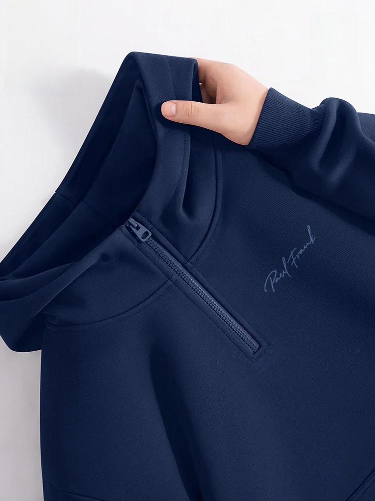 

Men's Hoodie Winter Thiened Fce f Zipper Sweatirt Casual Comfortable Soft Skin-Friendly Long Sve