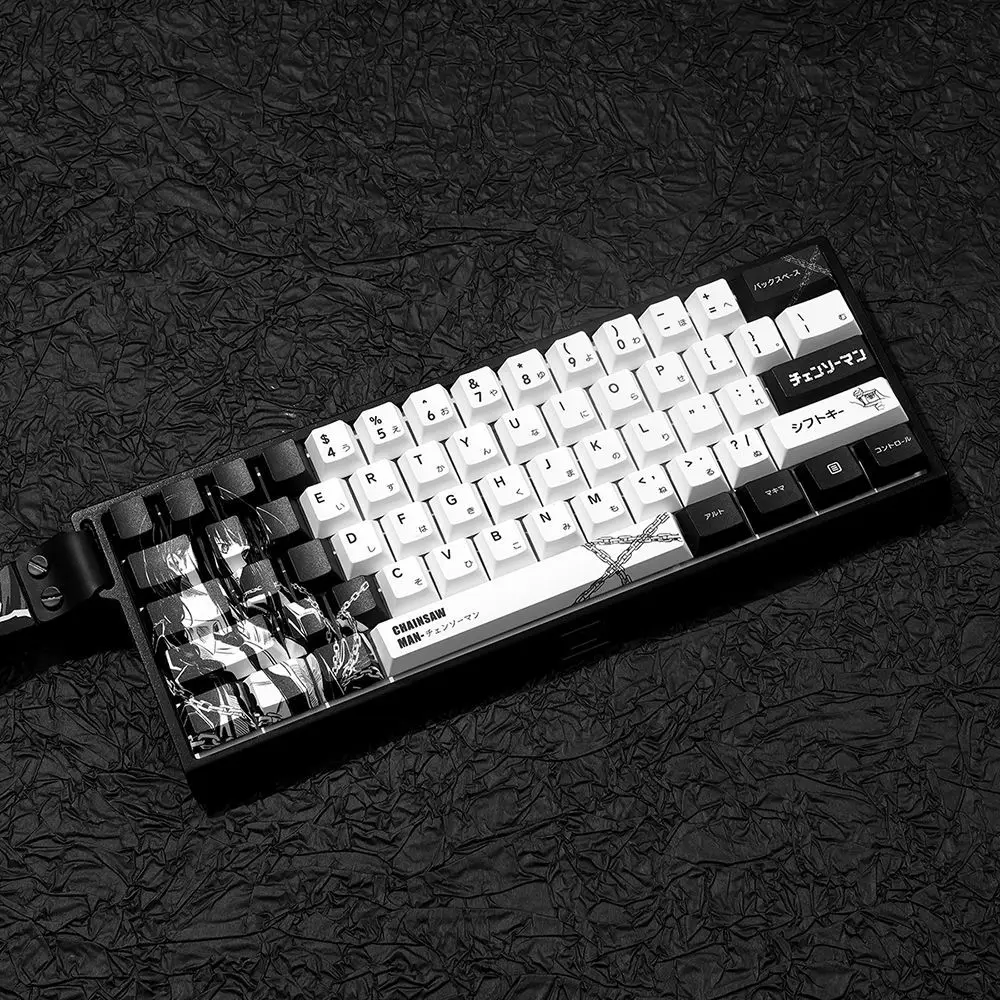 Makima Anime Keycaps Chainsaw Man Theme 127 Keys PBT Keycap Chreey Keycaps Japan Key Cap Mechanical Keyboard for 64/68/71/108