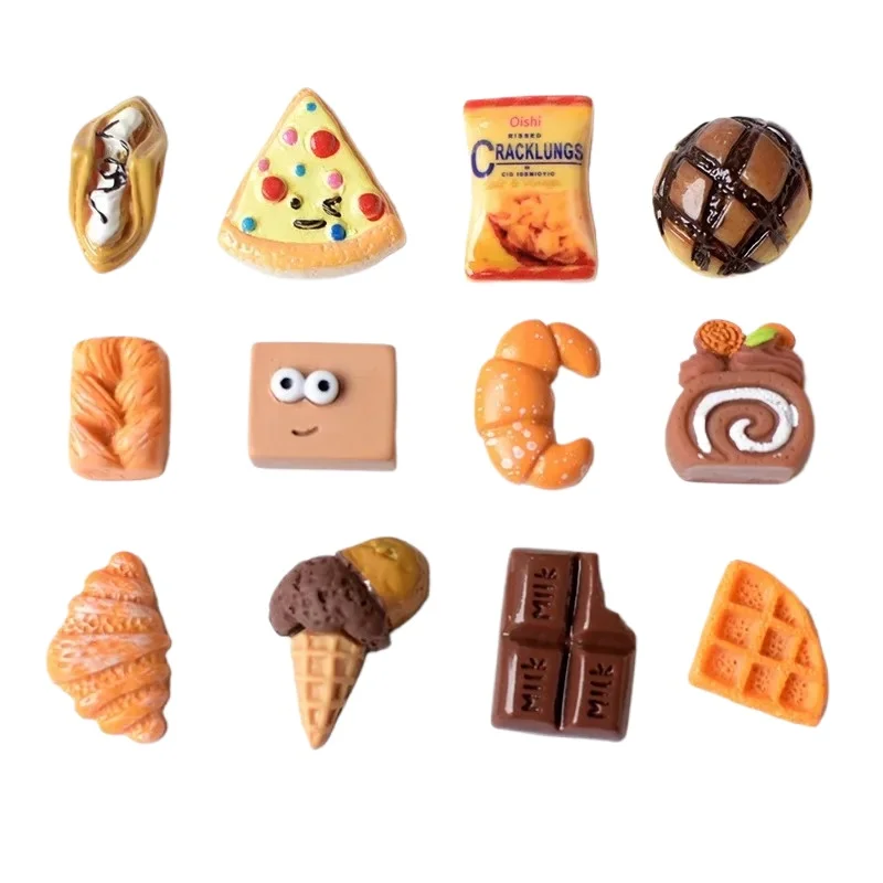 12pcs Hot Sale DIY Hole Shoes Charms Food and Desserts Accessories Designer Quality Garden Shoe Decoration Girl Gift