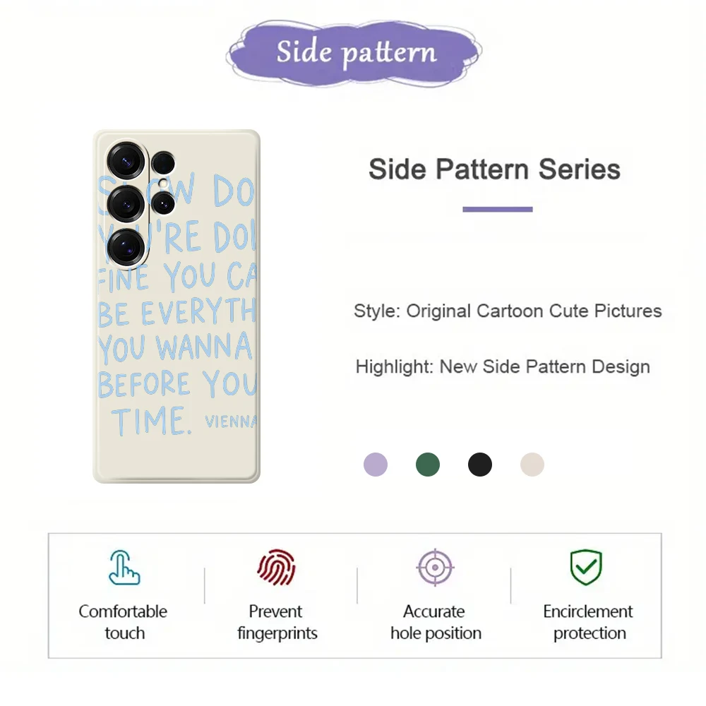 ملهمة النص الحالات الهاتف لسامسونج S21 S22 S23 S24 S25 الترا زائد 5G S20 FE S10 زائد S21 FE S23FE S24FE غطاء سيليكون #4