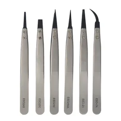 Watch Hands Installation Work Tweezers Straight Elbow Handle Stainless Antistatic Plastic Tweezers ESD-259 ESD-259A ESD-7A