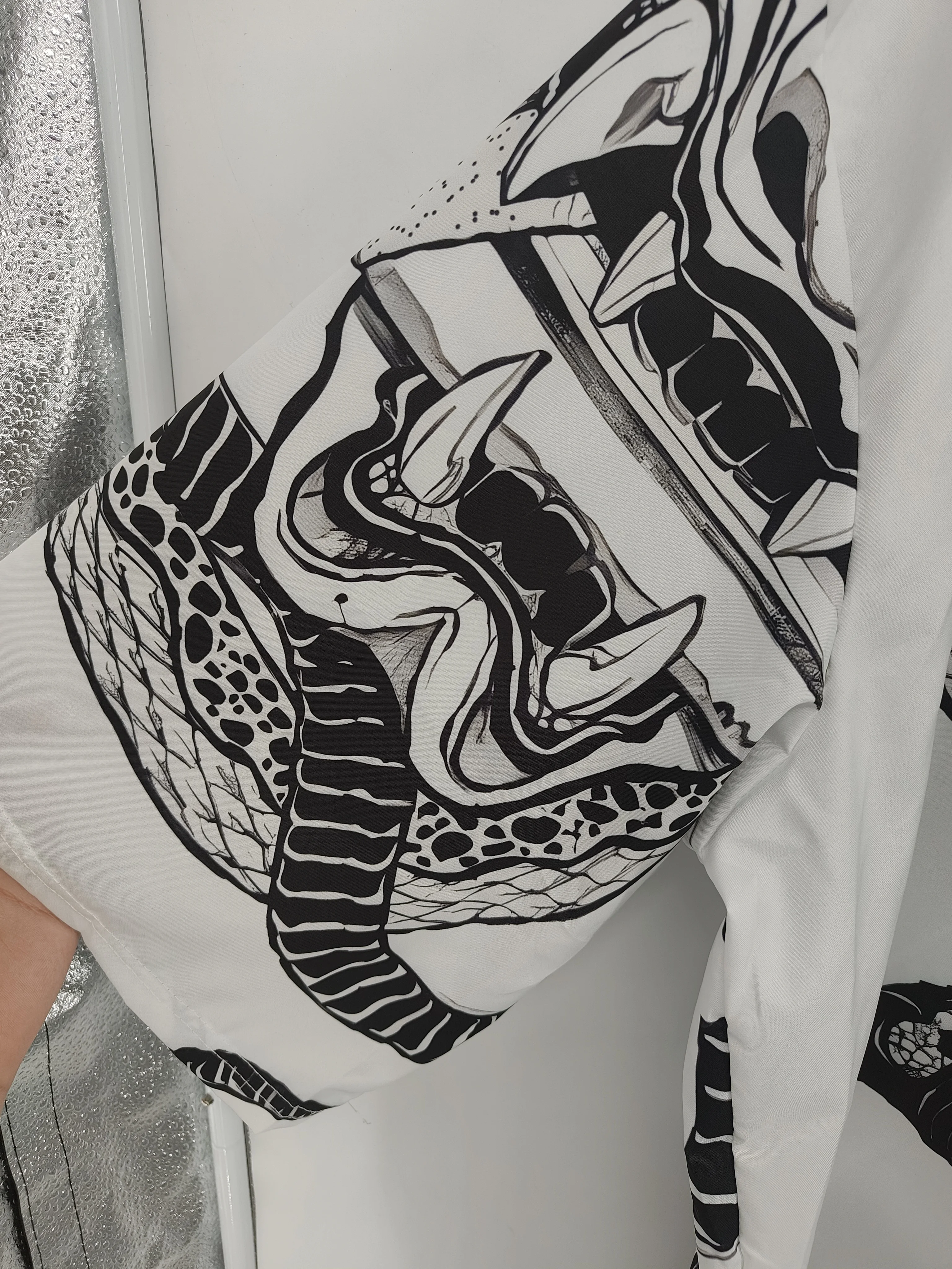 Sommer-Dämonen-Schlangenmuster-Cardigan für Herren, chinesisches Drachenmuster, japanischer Kimono, Übergröße, asiatisches traditionelles Kostüm, Cosplay-Mantel – Detail 7