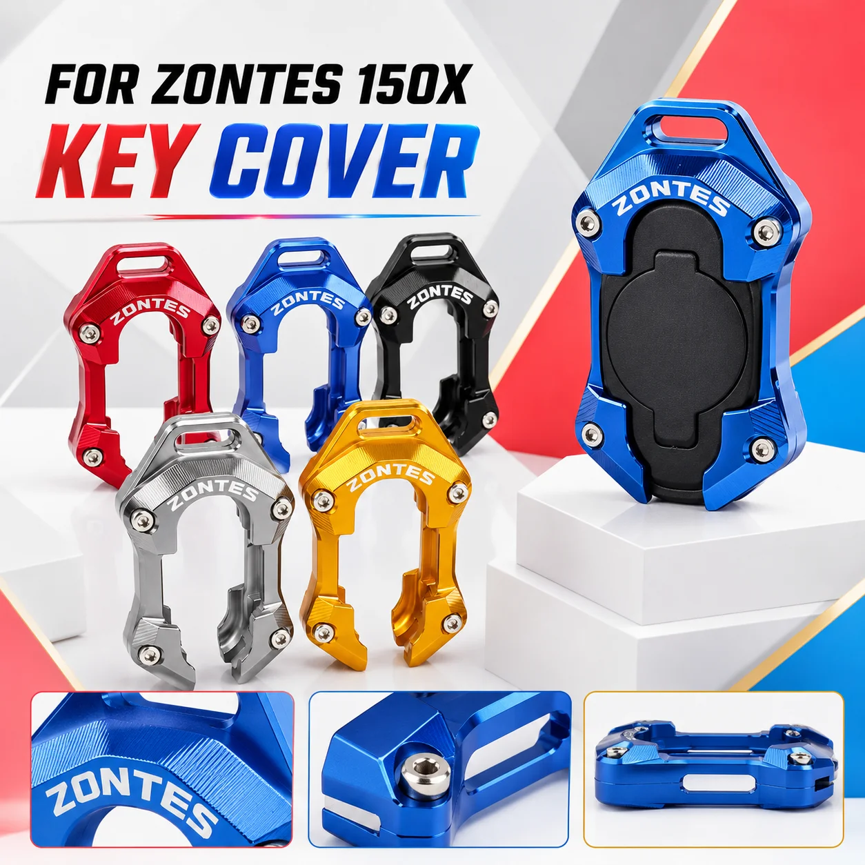 Smart Remote Key Fob Protective Shell Cover Case Fit For ZONTES 150X Scooter Mod Accessories