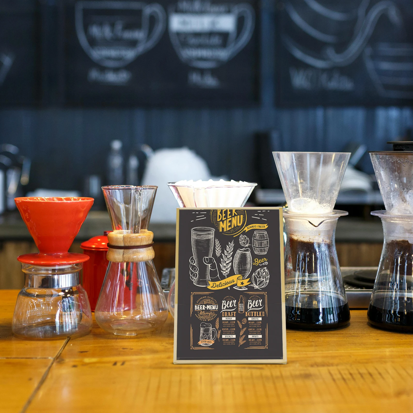 

6 Pcs Sign Stand Clear Acrylic Holder Gold Paper Easel for Wedding Display Stands Bulk Picture Frames Document Office