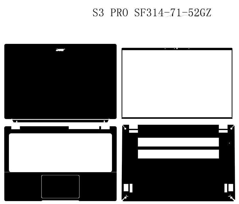 

Специальный Виниловый Стикер для ноутбука KH, кожаные наклейки, защитный чехол для Acer S3 PRO SF314-71-52GZ