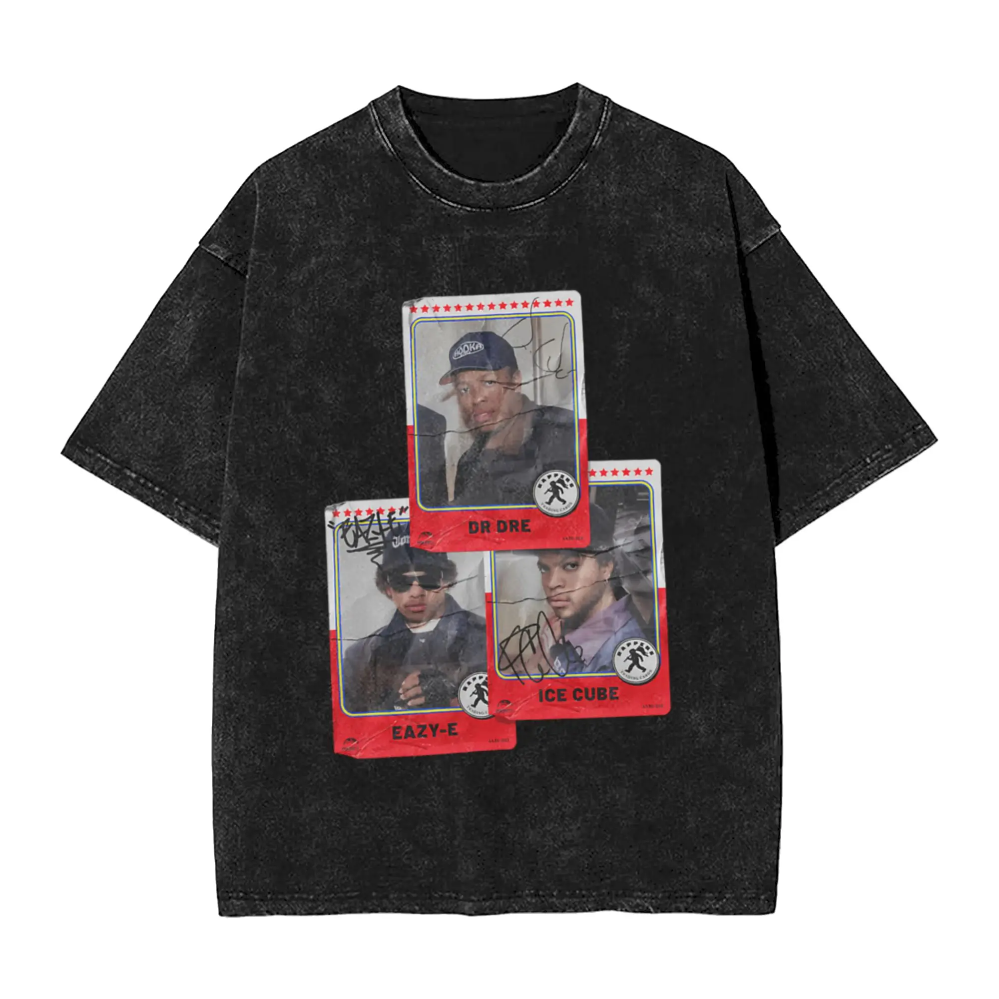 Hip Hop Legends Trading Cards Classic Comfort A Washed T Shirt Men's Women's Oversized Cotton Tees Tops