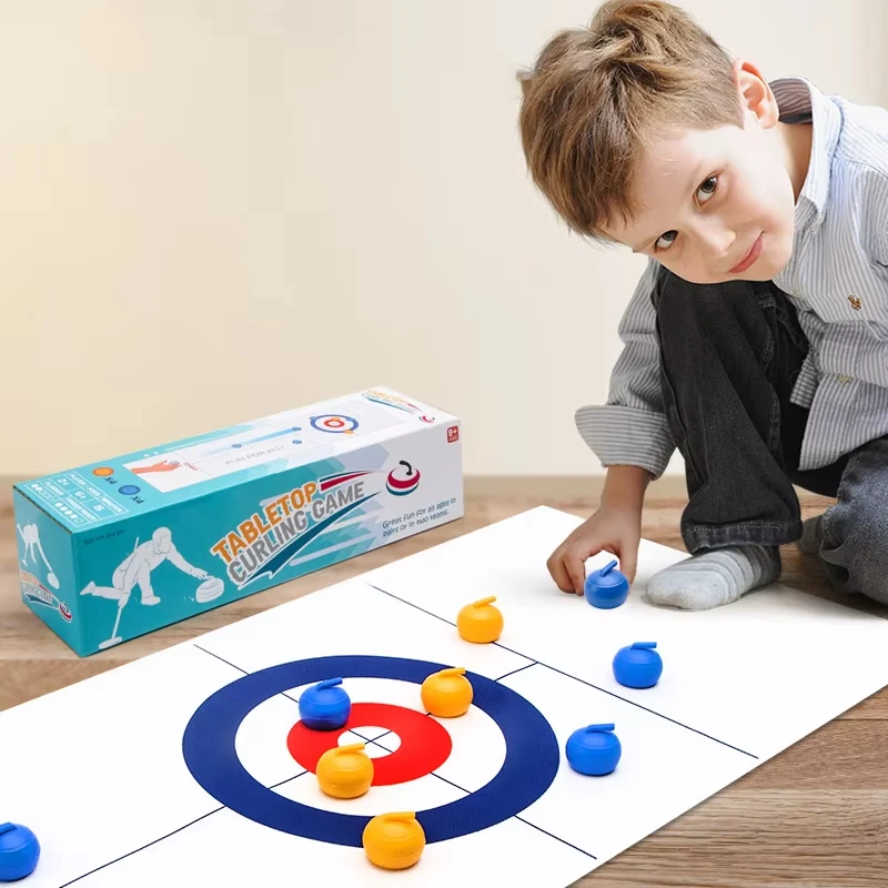 ألعاب لوحية ممتعة للعائلة للأطفال والكبار، لعبة تجعيد الطاولة مع 8 بكرات وألعاب تفاعلية