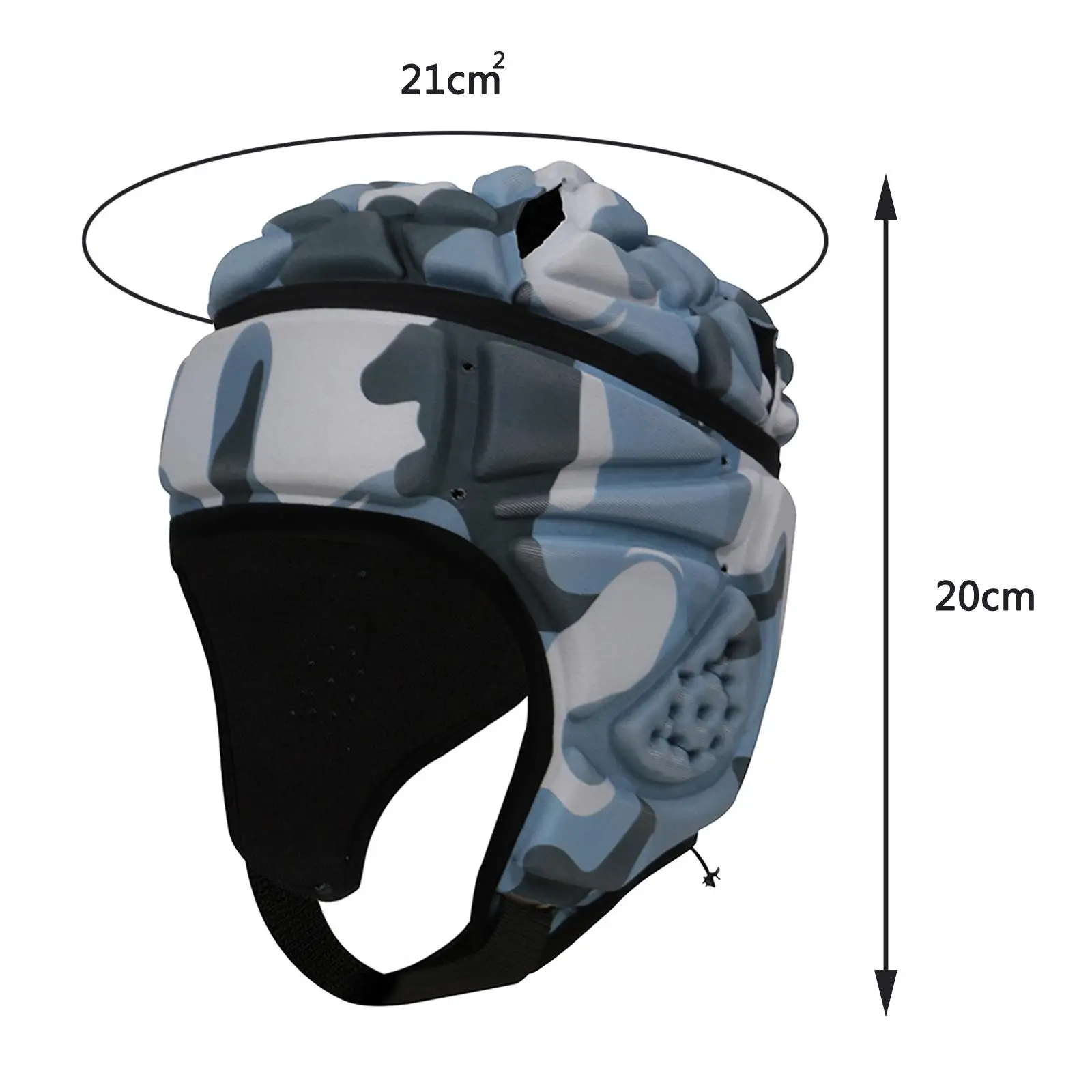 Rugby Headguard Football Headgear EVA Padded Lacrosse Ice Hockey Protective Helmet Baseball Skateboard Padded Hat Adjustable