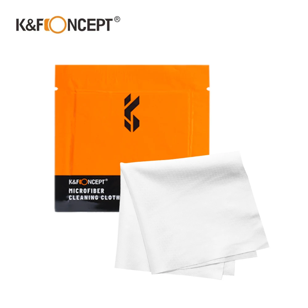 K&F CONCEPT 2 Pcs Lens Microfiber Cleaning Cloths for Camera Lenses Glasses LCD Screens Eyeglasses Clean Tablet Washable